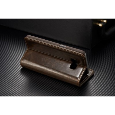 Samsung Galaxy S8+ (G955) „CaseMe“ solīds atvēramais ādas brūns maciņš - maks / Vacins.lv