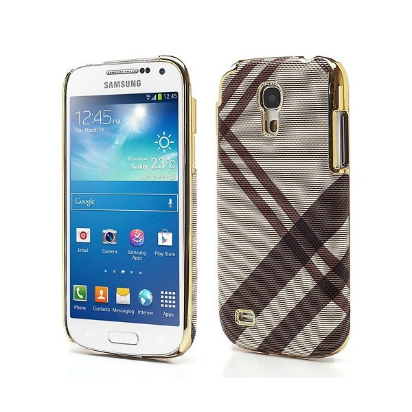 „Burberry“ stiliaus dėklas - rudas (Galaxy S4 mini)