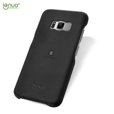 „Lenuo“ Soft Slim Samsung Galaxy S8 (G950) melns ādas apvalks / Vacins.lv