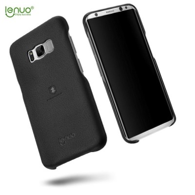 „Lenuo“ Soft Slim Samsung Galaxy S8 (G950) melns ādas apvalks / Vacins.lv