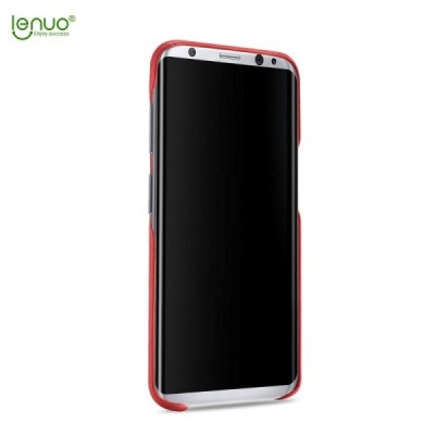 „Lenuo“ Soft Slim Samsung Galaxy S8 (G950) sarkans ādas apvalks / Vacins.lv
