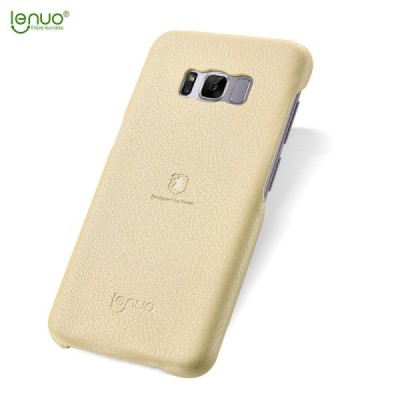 „Lenuo“ Soft Slim serijos Samsung Galaxy S8 (G950) auksinis odinis dėklas - nugarėlė / Priedai.lt