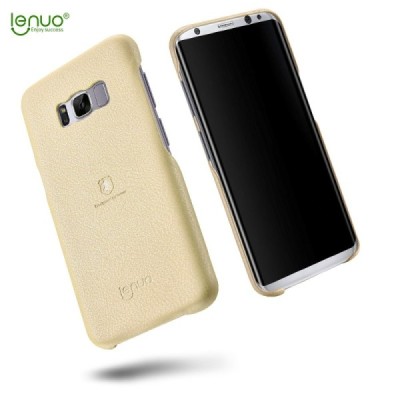„Lenuo“ Soft Slim serijos Samsung Galaxy S8 (G950) auksinis odinis dėklas - nugarėlė / Priedai.lt