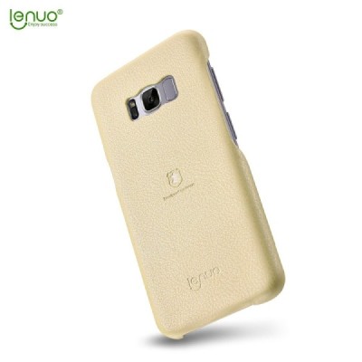 „Lenuo“ Soft Slim serijos Samsung Galaxy S8 (G950) auksinis odinis dėklas - nugarėlė / Priedai.lt