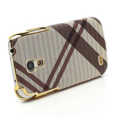 „Burberry“ stiliaus rudas Samsung Galaxy S4 Mini dėklas (Dėkliukas) / Priedai.lt