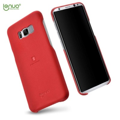 „Lenuo“ Soft Slim serijos Samsung Galaxy S8+ (G955) raudonas odinis dėklas - nugarėlė / Priedai.lt