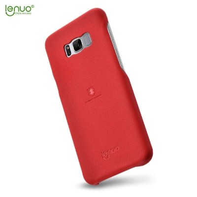 „Lenuo“ Soft Slim serijos Samsung Galaxy S8+ (G955) raudonas odinis dėklas - nugarėlė / Priedai.lt