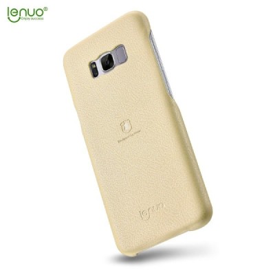 „Lenuo“ Soft Slim serijos Samsung Galaxy S8+ (G955) auksinis odinis dėklas - nugarėlė / Priedai.lt