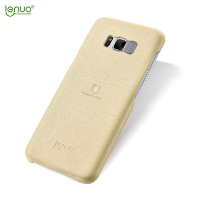 „Lenuo“ Soft Slim serijos Samsung Galaxy S8+ (G955) auksinis odinis dėklas - nugarėlė / Priedai.lt