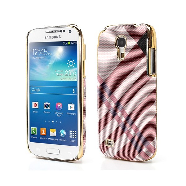 „Burberry“ stiliaus dėklas - rožinis (Galaxy S4 mini)