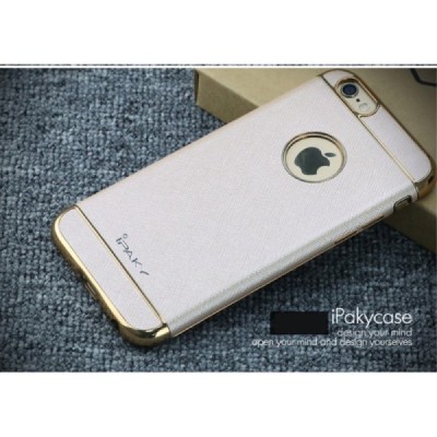 Apple iPhone 6 / 6s „IPAKY“ Luxury cieta silikona (TPU) rozā zelts apvalks (apmales - zeltā krāsā) / Vacins.lv