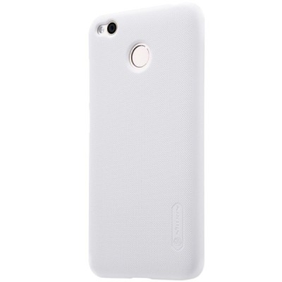 Xiaomi Redmi 4X Nillkin Frosted Shield balts plastmasas apvalks + ekrāna aizsargplēve / Vacins.lv