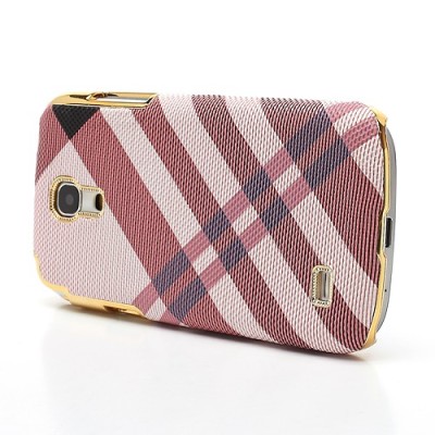 „Burberry“ stiliaus rožinis Samsung Galaxy S4 Mini dėklas (Dėkliukas) / Priedai.lt