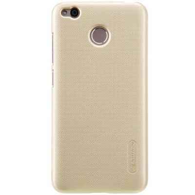 Xiaomi Redmi 4X Nillkin Frosted Shield auksinis plastikinis dėklas + apsauginė ekrano plėvelė / Priedai.lt