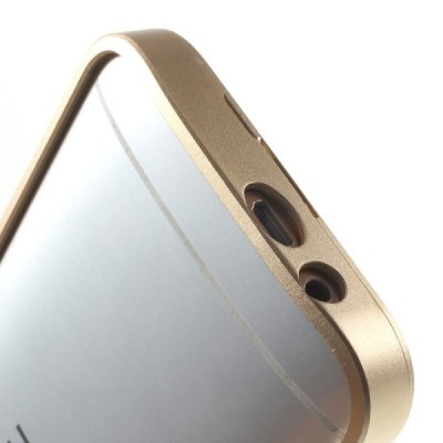 Stilīgs zelta HTC One M9 rāmis - sānu apmale (bamperis) / Vacins.lv