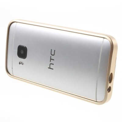 Stilīgs zelta HTC One M9 rāmis - sānu apmale (bamperis) / Vacins.lv