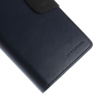 HTC One (HTC One M7) Mercury Sonata atvērams zils ādas futrālis - maciņš / Vacins.lv