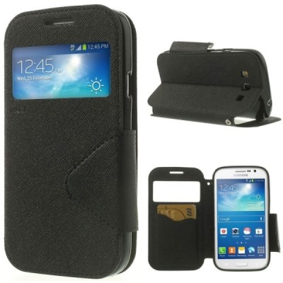 Samsung Galaxy Grand Neo (Lite) Roar Diary ādas atvēramais melns futrālis / Vacins.lv