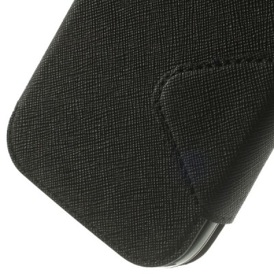 Roar Diary atverčiamas Samsung Galaxy Grand Neo (Lite) juodas odinis dėklas / Priedai.lt