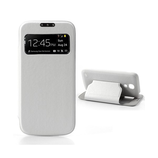 Atverčiamas „S-View“ stiliaus dėklas - baltas (Galaxy S4 mini)