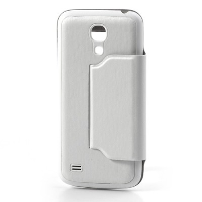 Atverčiamas „S-View“ baltas Samsung Galaxy S4 Mini dėklas (Dėkliukas) / Priedai.lt