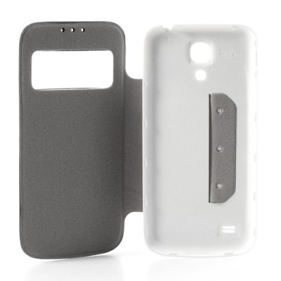 Atverčiamas „S-View“ baltas Samsung Galaxy S4 Mini dėklas (Dėkliukas) / Priedai.lt