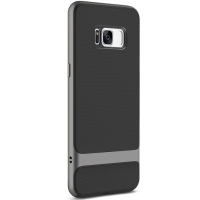 „Rock“ Royce sustiprintos apsaugos Samsung Galaxy S8 (G955) juodas pilkos spalvos apvadais kieto silikono (TPU) ir plastiko dėkl