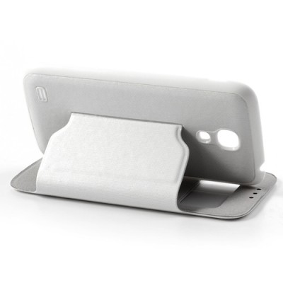 Atverčiamas „S-View“ baltas Samsung Galaxy S4 Mini dėklas (Dėkliukas) / Priedai.lt