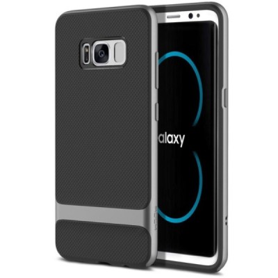 Samsung Galaxy S8+ (G955) „Rock“ Royce pastiprinātas aizsardzības melns apmales pelekā krāsā apvalks / Vacins.lv