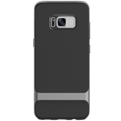 „Rock“ Royce sustiprintos apsaugos Samsung Galaxy S8+ (G955) juodas pilkos spalvos apvadais kieto silikono (TPU) ir plastiko dėk
