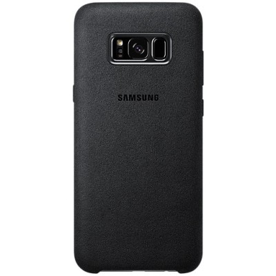 Samsung Galaxy S8+ (G955) Alcantara Cover juodas plastikinis dėklas / Priedai.lt