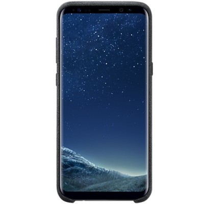 Samsung Galaxy S8+ (G955) Alcantara Cover juodas plastikinis dėklas / Priedai.lt