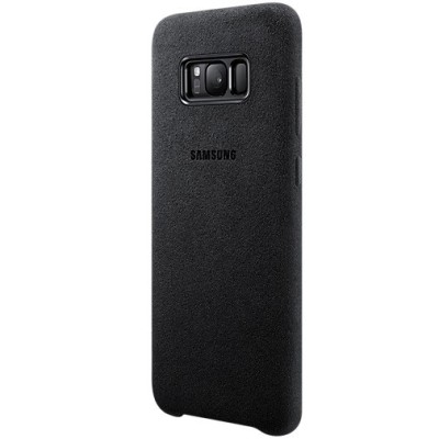 Samsung Galaxy S8+ (G955) Alcantara Cover juodas plastikinis dėklas / Priedai.lt