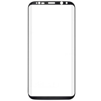 Samsung Galaxy S8+ (G955) „Calans“ 9H Tempered Glass sustiprintos apsaugos juodas pilnai dengiantis apsauginis ekrano stiklas 0,