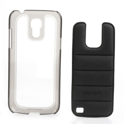 Stilingas „Infisens“ Hybrid Bumper juodas Samsung Galaxy S4 Mini dėklas (Dėkliukas) / Priedai.lt