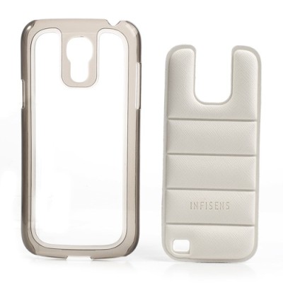 Stilingas „Infisens“ Hybrid Bumper baltas Samsung Galaxy S4 Mini dėklas (Dėkliukas) / Priedai.lt