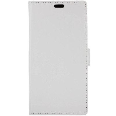 HTC One X10 atvēramais ādas balts maciņš (maks) / Vacins.lv