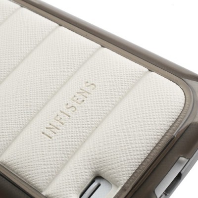 Stilingas „Infisens“ Hybrid Bumper baltas Samsung Galaxy S4 Mini dėklas (Dėkliukas) / Priedai.lt