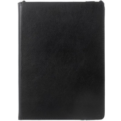 Apple iPad 9.7" 2017 (iPad 9.7" 2018) atvēramais melns ādas futrālis, grozās 360° grādu apjomā / Vacins.lv