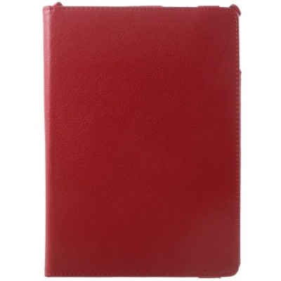 Apple iPad 9.7" 2017 (iPad 9.7" 2018) atvēramais sarkans ādas futrālis, grozās 360° grādu apjomā / Vacins.lv