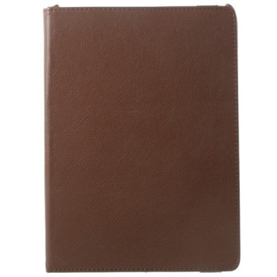 Apple iPad 9.7" 2017 (iPad 9.7" 2018) atvēramais brūns ādas futrālis, grozās 360° grādu apjomā / Vacins.lv