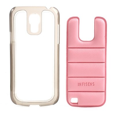 Stilingas „Infisens“ Hybrid Bumper rožinis Samsung Galaxy S4 Mini dėklas (Dėkliukas) / Priedai.lt