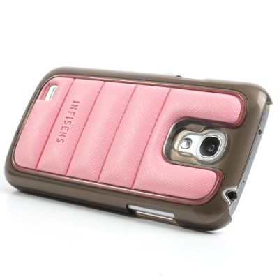 Stilingas „Infisens“ Hybrid Bumper rožinis Samsung Galaxy S4 Mini dėklas (Dėkliukas) / Priedai.lt