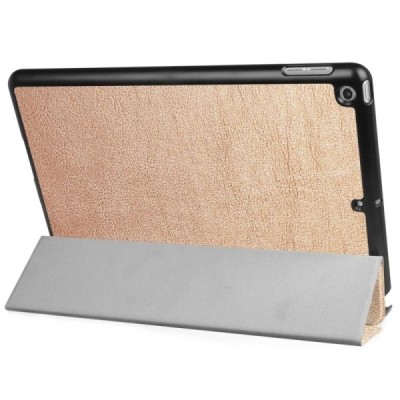 Apple iPad 9.7" 2017 (iPad 9.7" 2018) atvēramais zelta maciņš / Vacins.lv