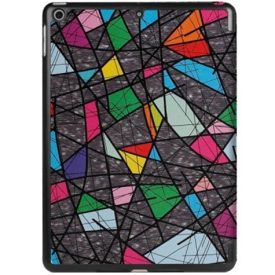 Apple iPad 9.7" 2017 (iPad 9.7" 2018) atvēramais krāsains, pelēks maciņš / Vacins.lv