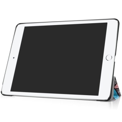 Apple iPad 9.7" 2017 (iPad 9.7" 2018) atvēramais krāsains, pelēks maciņš / Vacins.lv