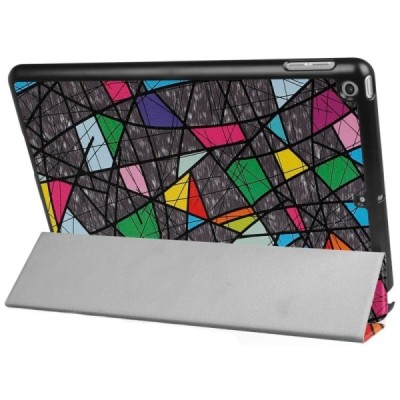 Apple iPad 9.7" 2017 (iPad 9.7" 2018) atvēramais krāsains, pelēks maciņš / Vacins.lv