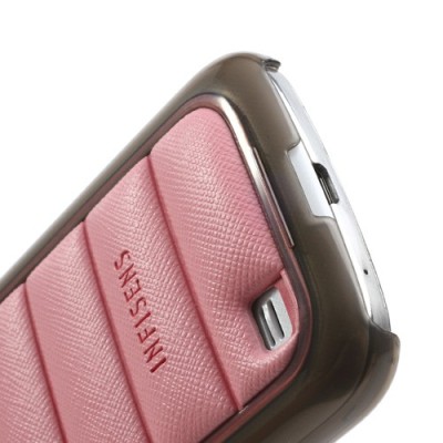Stilingas „Infisens“ Hybrid Bumper rožinis Samsung Galaxy S4 Mini dėklas (Dėkliukas) / Priedai.lt