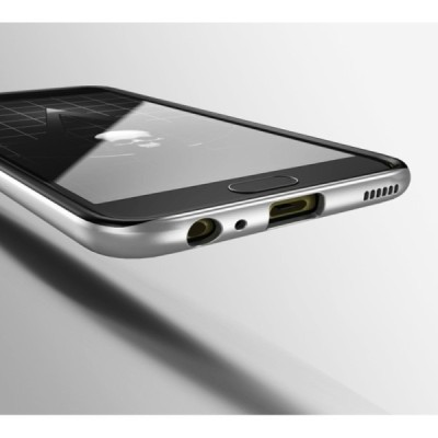 Huawei P10 (Huawei Ascend P10) „IPAKY“ kieto silikono TPU juodas (sidabriniais apvadais) dėklas - nugarėlė / Priedai.lt