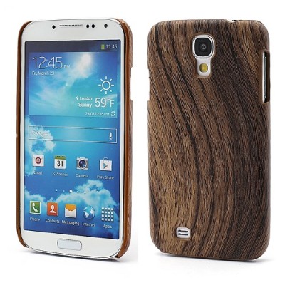Samsung Galaxy S4 i9505 plastikinis tamsaus medžio dėklas (dėkliukas, nugarėlė) (Samsung Galaxy S IV i9505, i9500, i9502 dėklas)